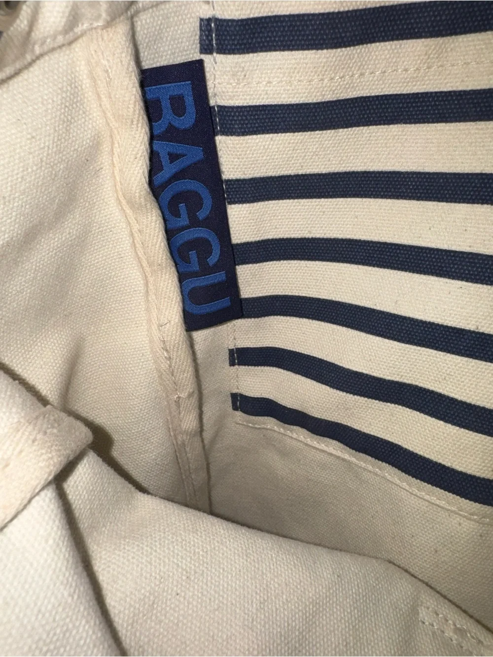 BAGGU Striped Canvas Backpack
